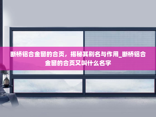 断桥铝合金窗的合页，揭秘其别名与作用_断桥铝合金窗的合页又叫什么名字